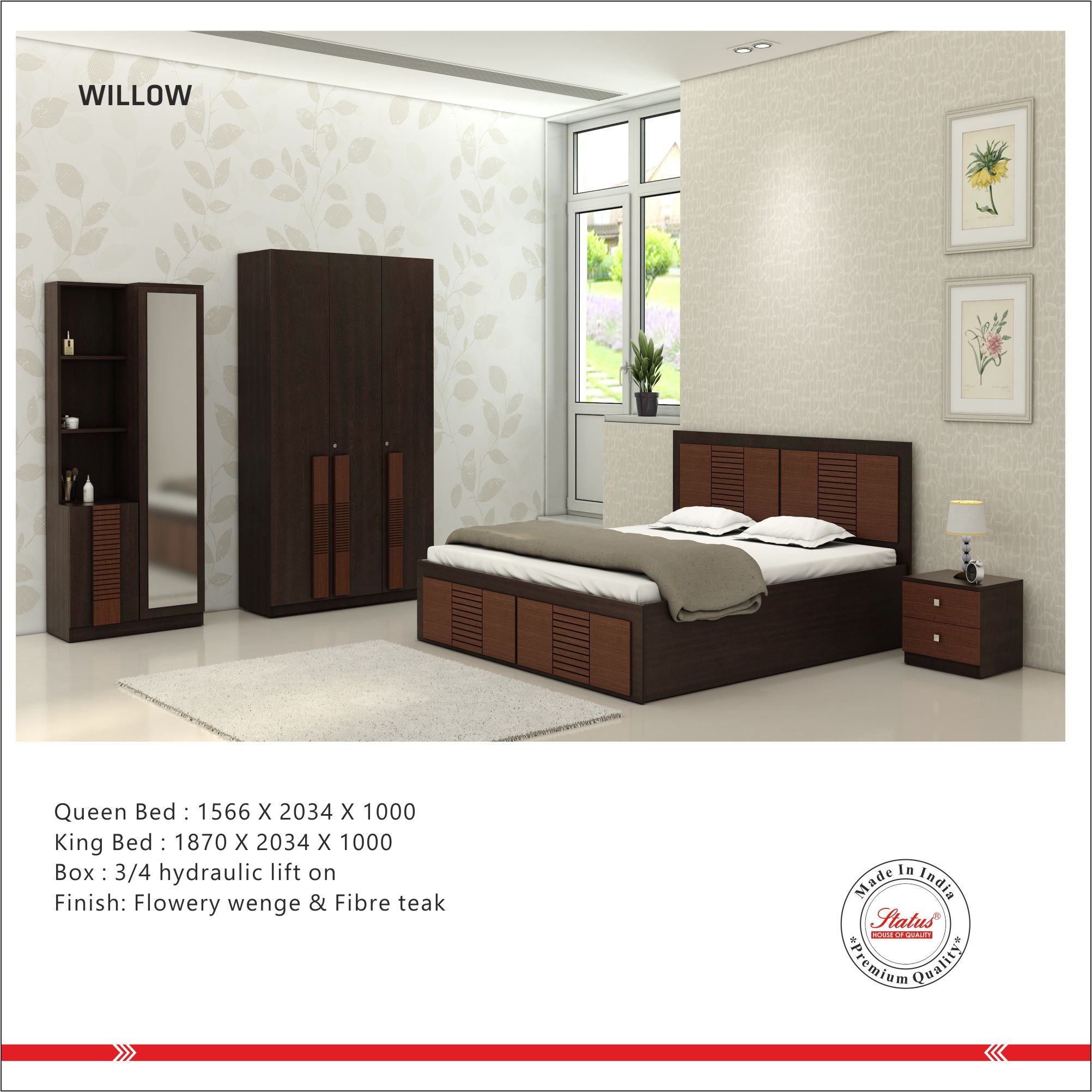 Willow King Size Bed - Status Furniture