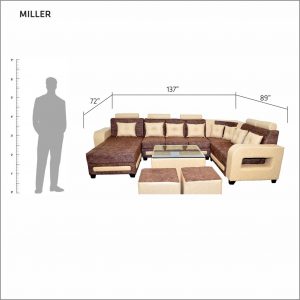 MILLER 5 Seater Sofa with Couch