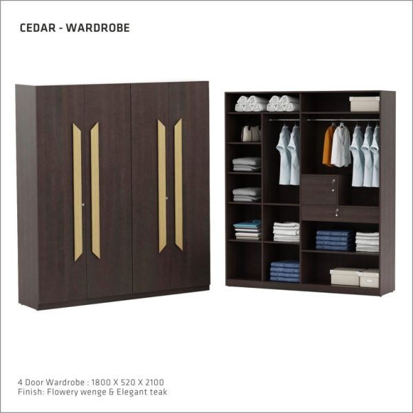 Cedar 4 Door Wardrobe
