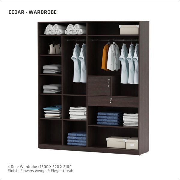 Cedar 4 Door Wardrobe