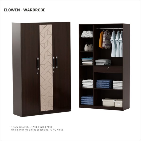 Elowen 3 Door Wardrobe