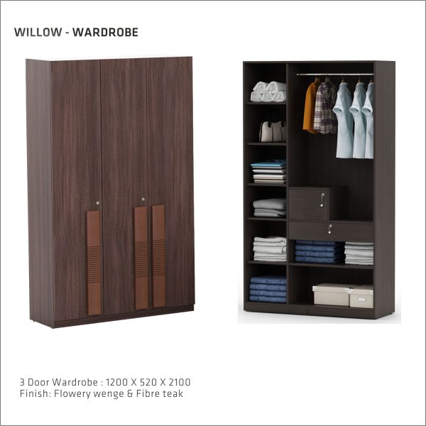 Willow 3 Door Wardrobe