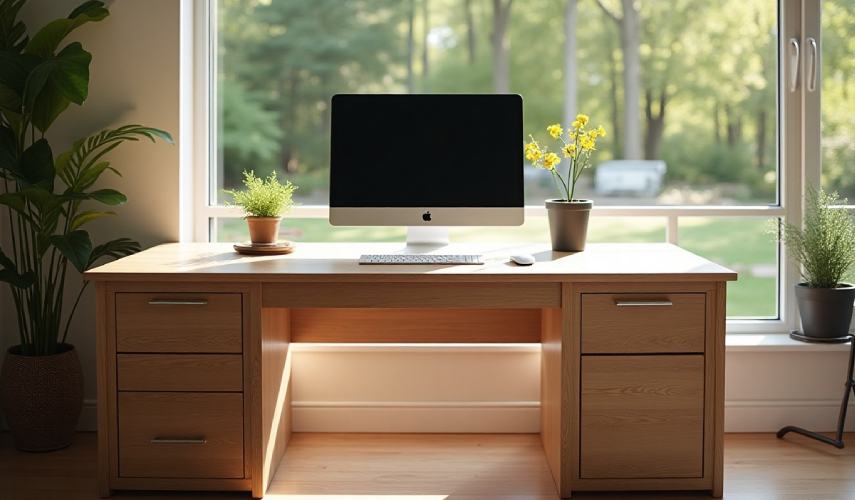 Global Computer Table with drawers and storage
