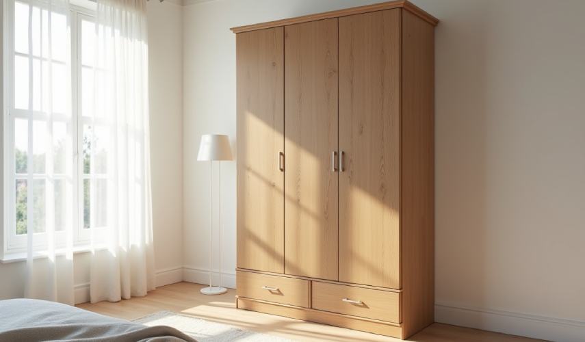 Willow 3 Door Wardrobe in teak finish