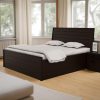 Modular bed setup in compact hostel room