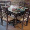 Stylish restaurant chairs and tables setup