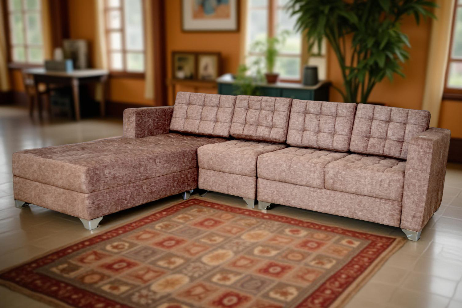 Elegant hotel lobby sofa from Status Furniture