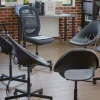 Modern modular workstation and ergonomic chair set