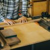 Close-up image of the robust joinery demonstrating craftsmanship during the manufacturing process of quality wood furniture