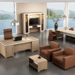 Image showcasing bespoke Customized Furniture integrating Modular Solutions in a modern office, emphasizing Functional Aesthetics