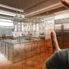 Modular Customization drawing showing Space Optimization for a multi-functional kitchen, demonstrating a Bespoke Solution
