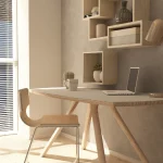 Study Tables with open and concealed Integrated Storage in a dedicated Home Learning Space